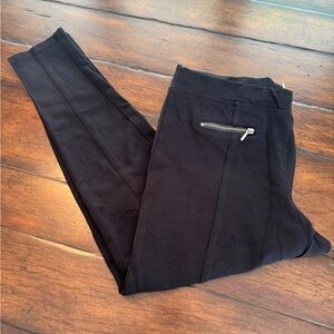 Women’s Willow & Lace Black Leggings with Zipper Pocket- Size XL